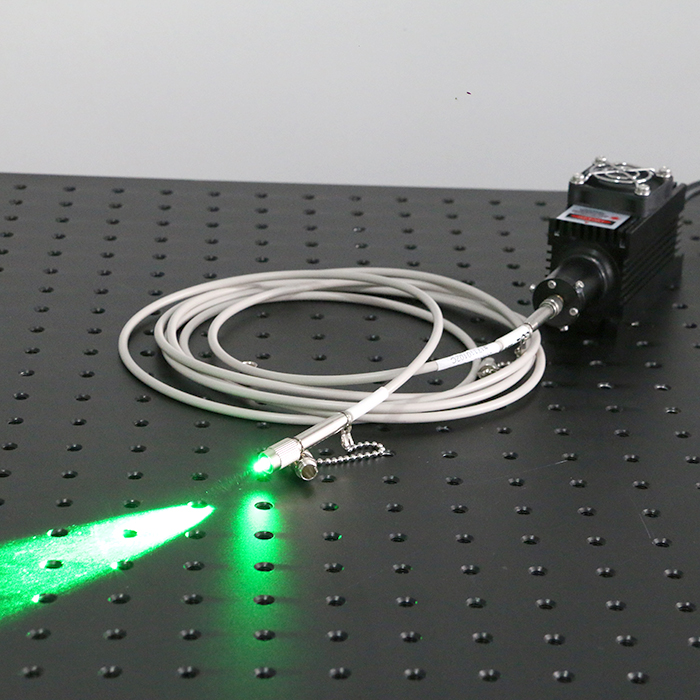 532nm 50mW 섬유 결합 레이저 녹색 레이저 빔 Fiber Light